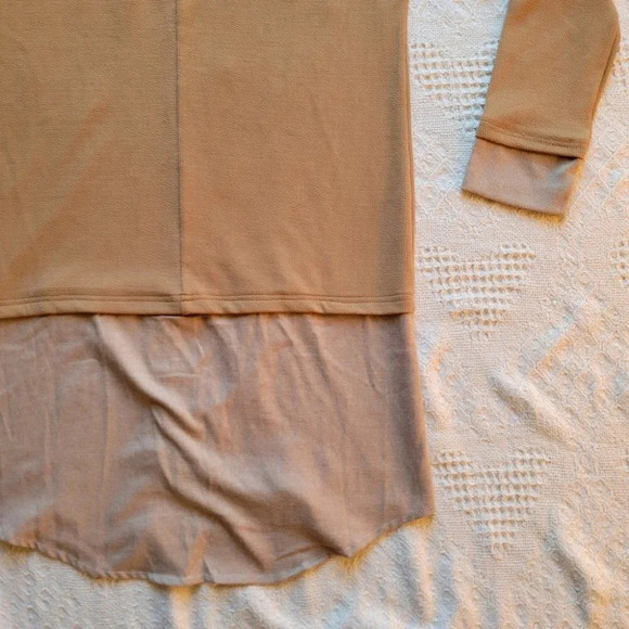 Oversized Knit  Combo Long Sleeve Sweater Dress - Picture 9 of 14